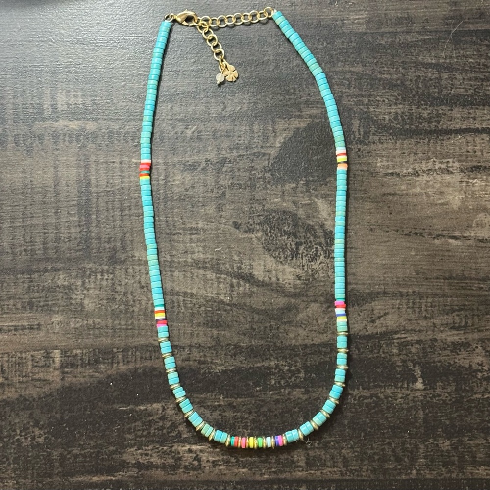 Turquoise beaded necklace lucky brand